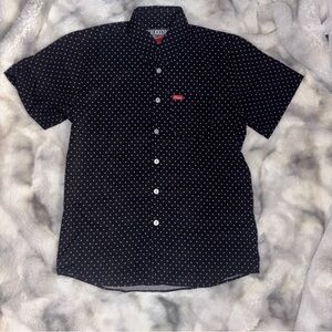 DIXXON Black Shirt with White Dots
